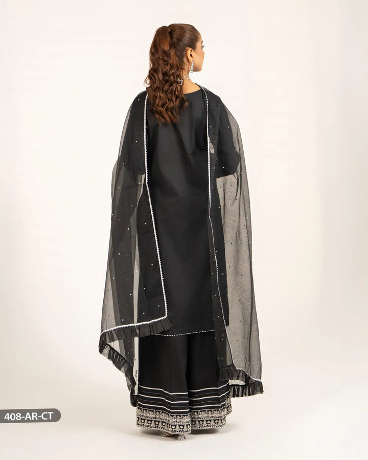 3 Piece Cotton Satin Suit | 408-AR-CT.ST - Sha Posh Textile