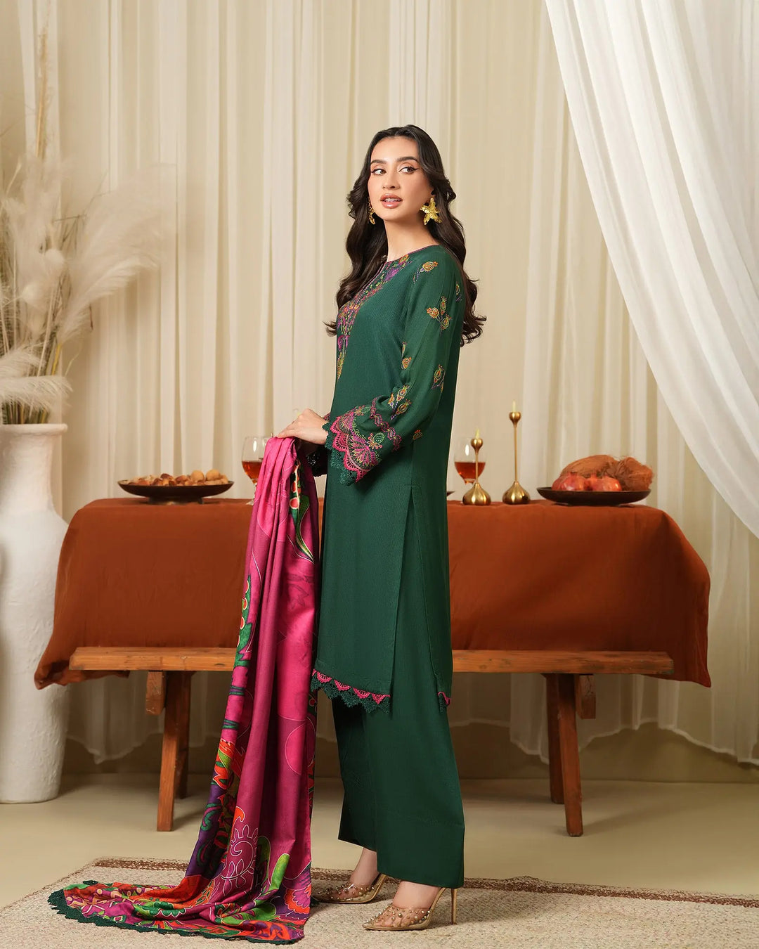Cross Slub Khaddar 3PC | 16404 Sha Posh Textile
