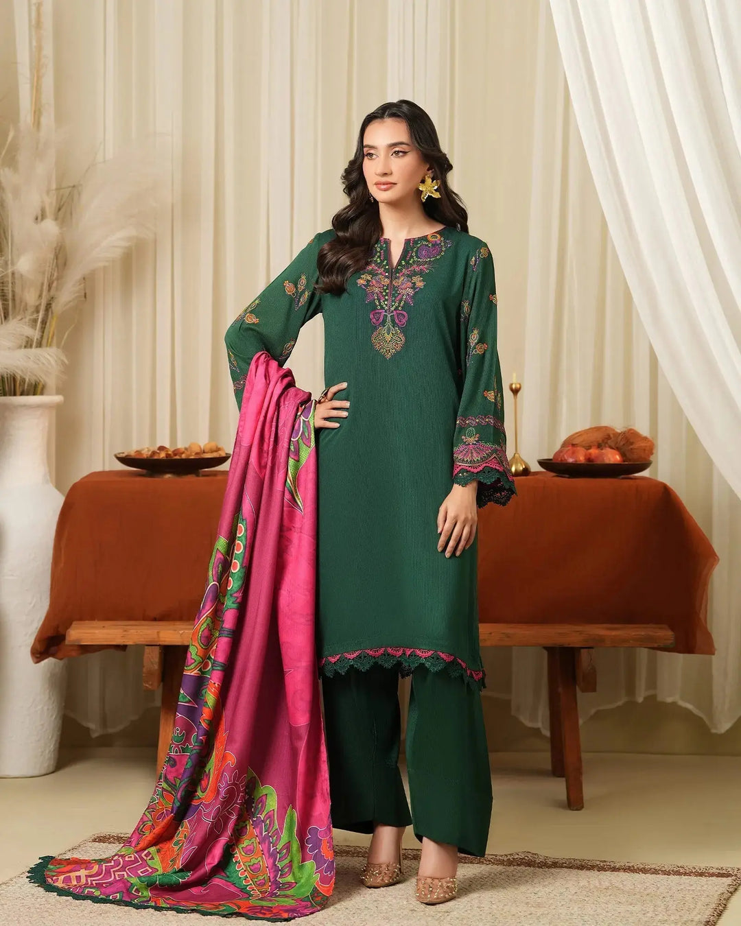 Cross Slub Khaddar 3PC | 16404 Sha Posh Textile