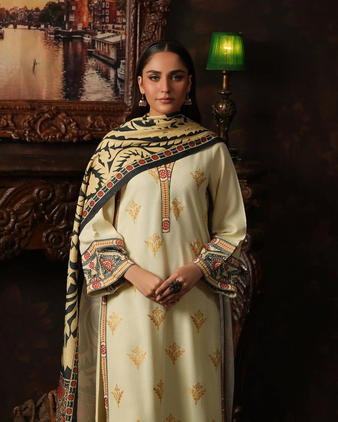 Cross Slub Khaddar 3PC | 16405 Sha Posh Textile