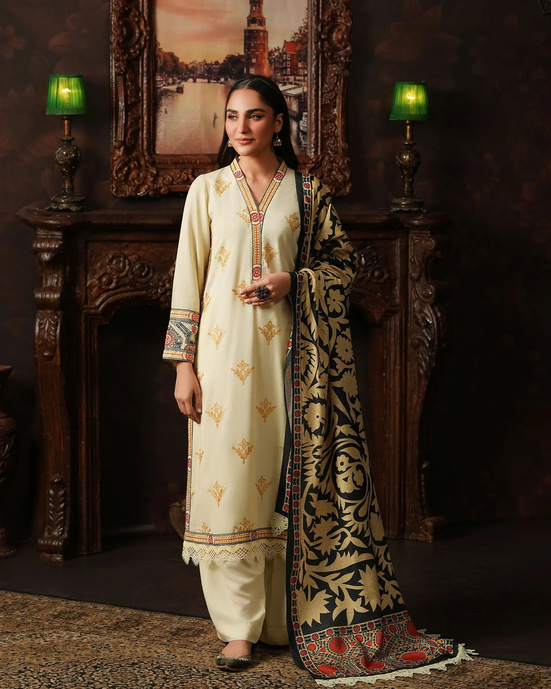 Cross Slub Khaddar 3PC | 16405 Sha Posh Textile