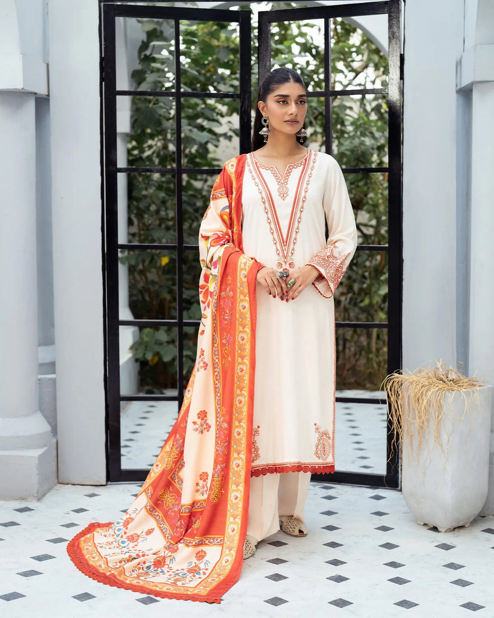 Cross Slub Khaddar 3PC | 16425 Sha Posh Textile