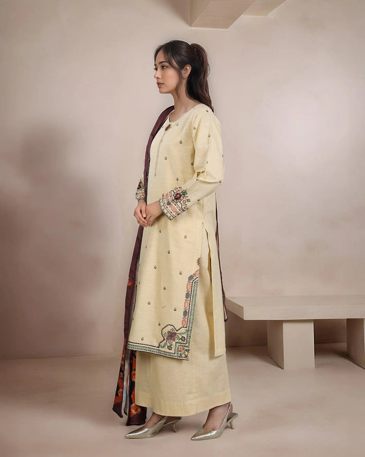 Cross Slub Khaddar 3PC | 16429 Sha Posh Textile