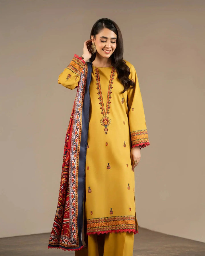 Cross Slub Khaddar 3PC | 16430 Sha Posh Textile