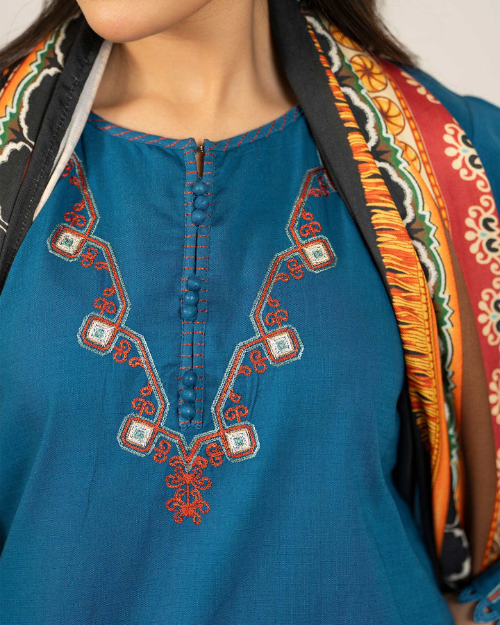 Cross Slub Khaddar 3PC | 16448 Sha Posh Textile