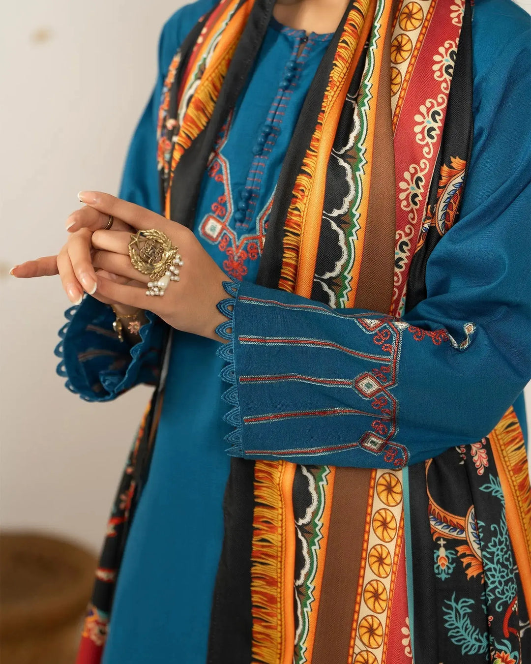 Cross Slub Khaddar 3PC | 16448 Sha Posh Textile
