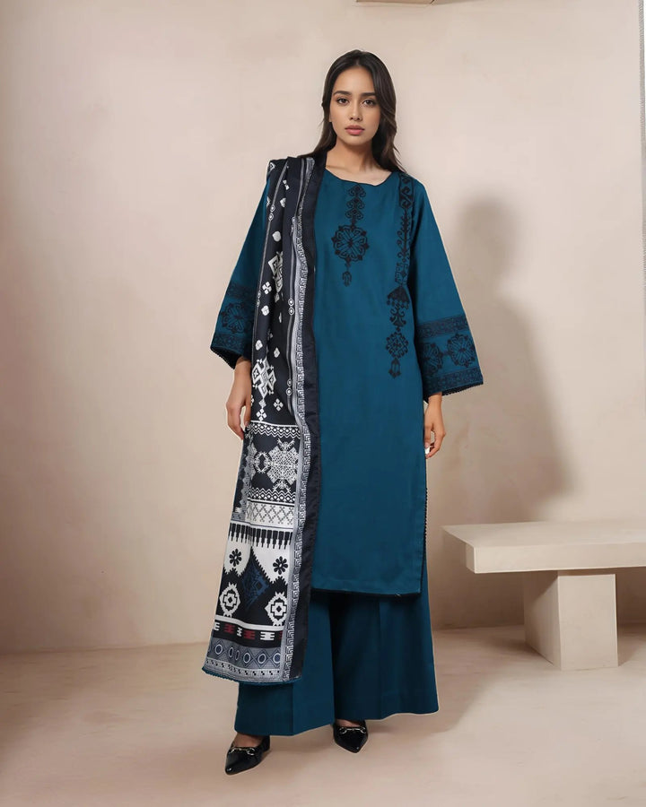 Cross Slub Khaddar 3PC | 16591 Sha Posh Textile