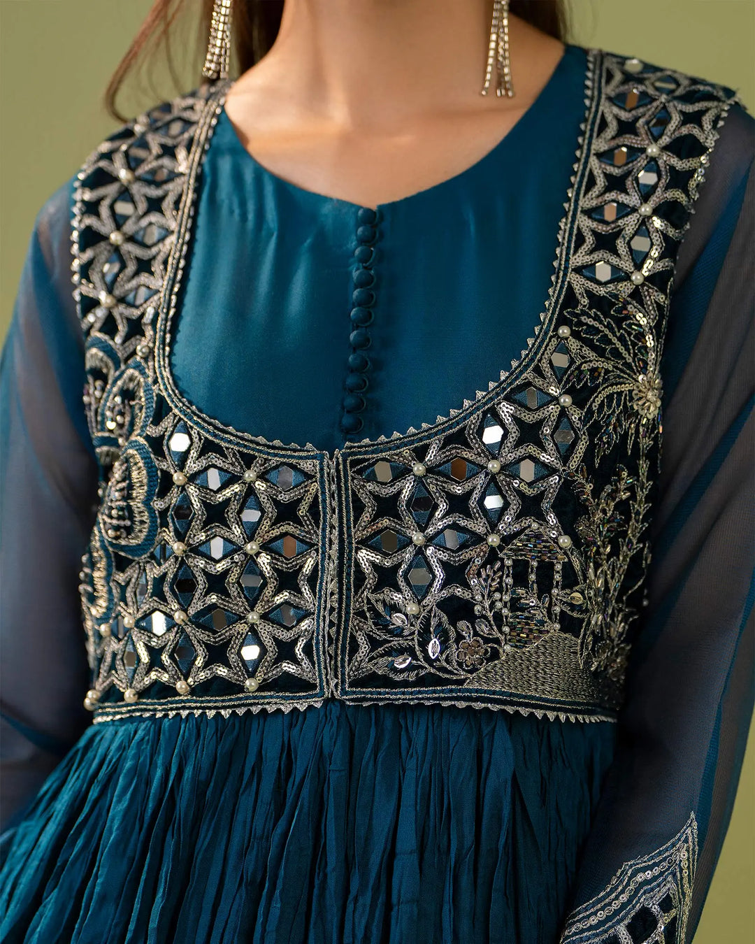 Dull Raw Silk Frock | 9758 Sha Posh Textile