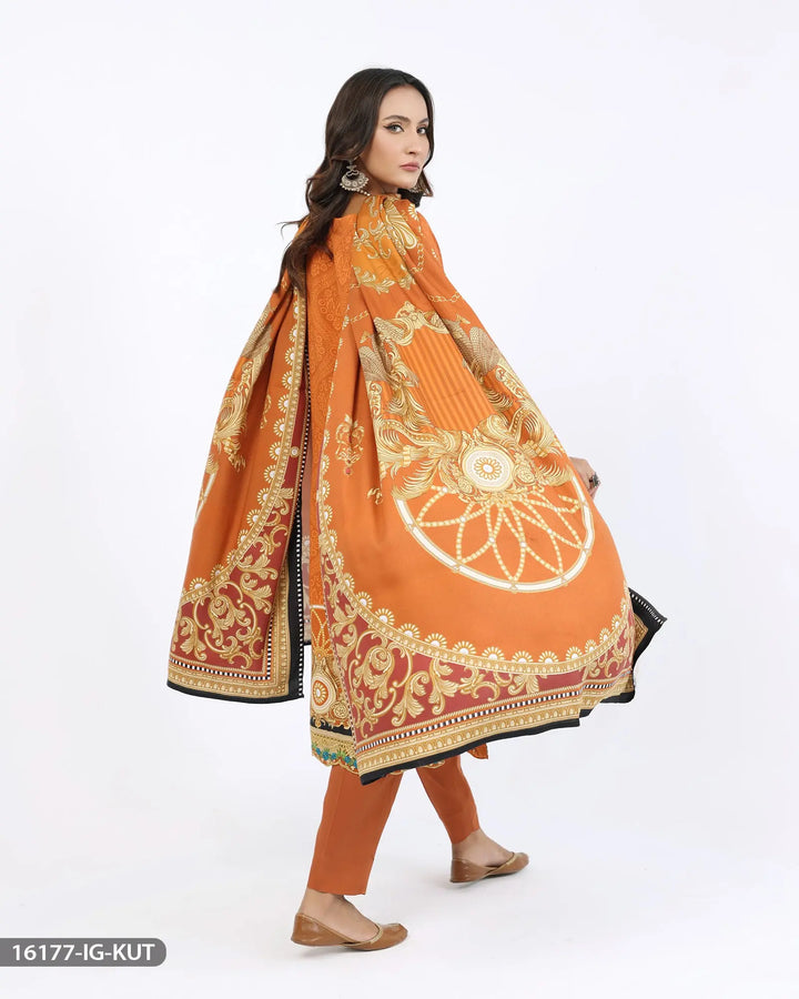 Embroidered Cotail Suit | 16177-IG-KUT Sha Posh Textile