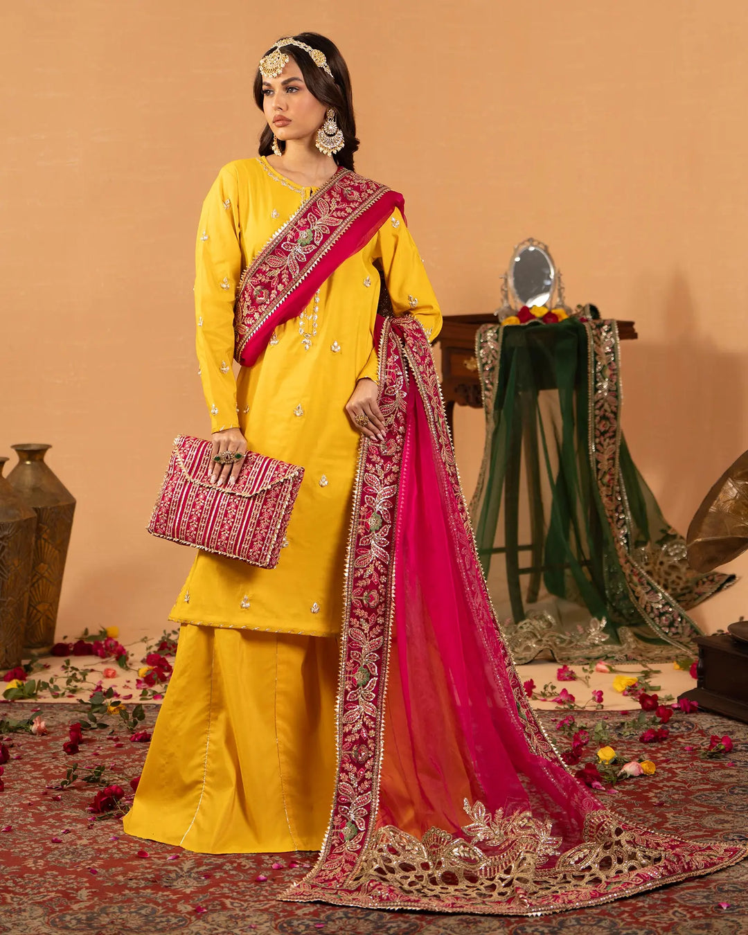 Embroidered Tissue Dupatta (Only Dupatta) | 430-AR-TSU - Sha Posh Textile