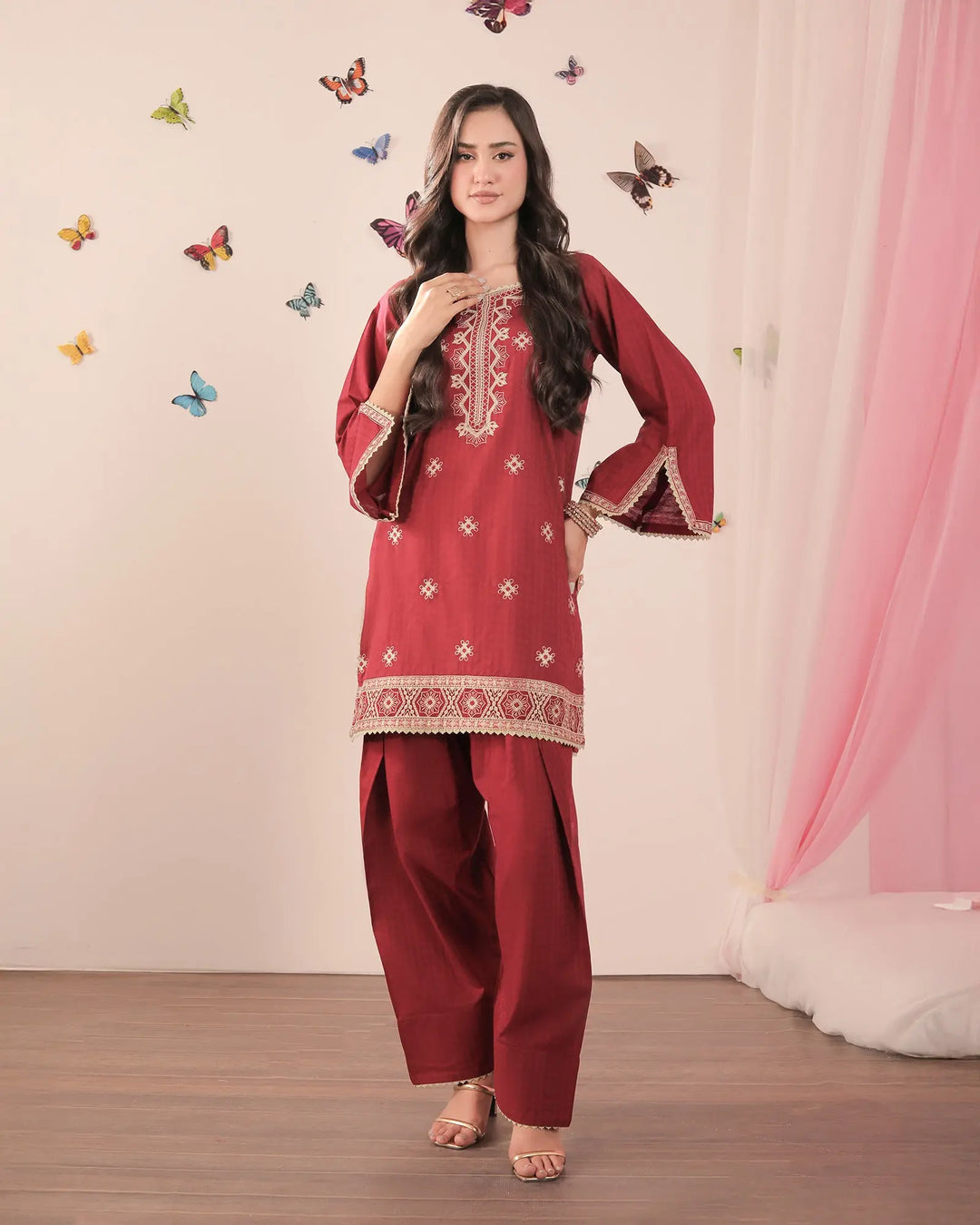 Jacquard Cotton 2PC | 17493 Sha Posh Textile