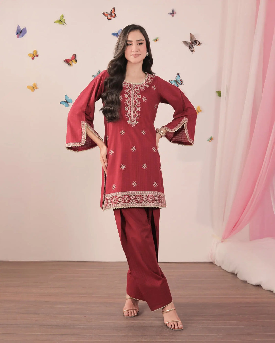 Jacquard Cotton 2PC | 17493 Sha Posh Textile