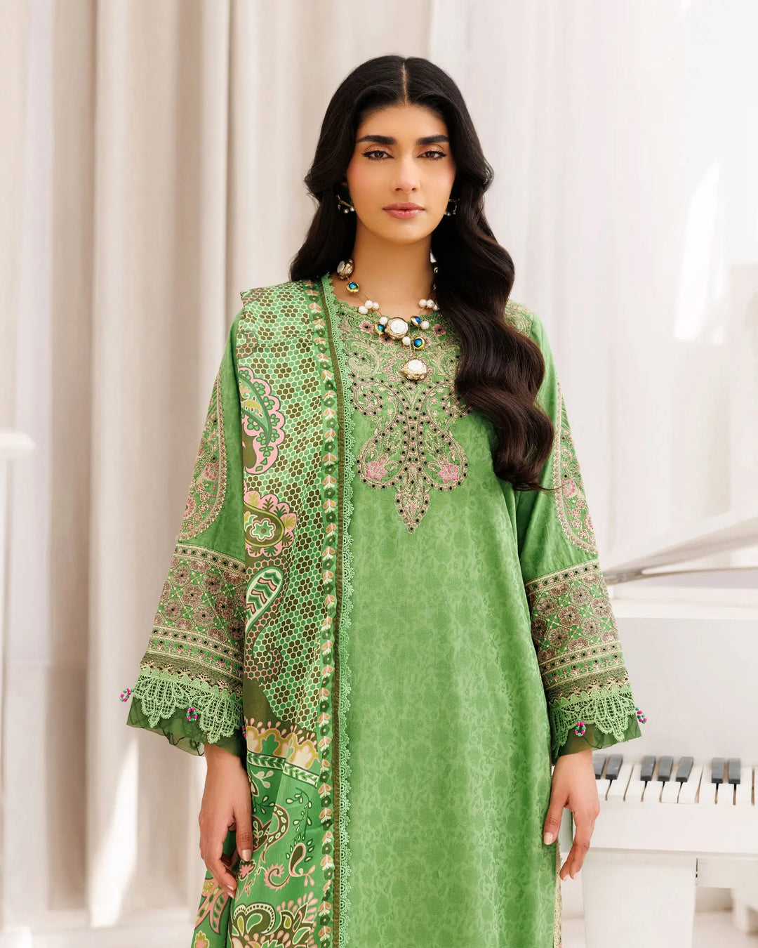 Jacquard Cotton 3PC | 17429 Sha Posh Textile