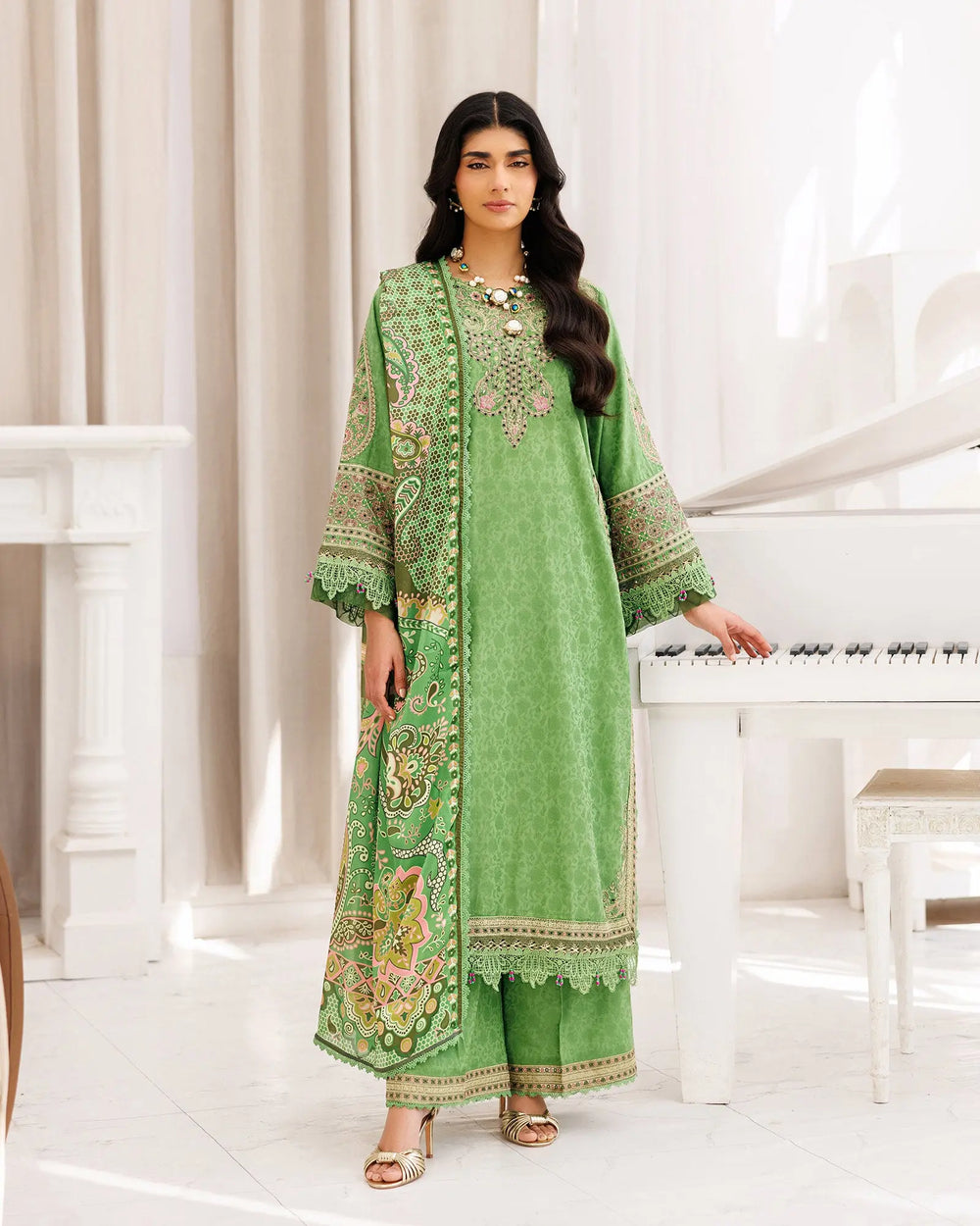 Jacquard Cotton 3PC | 17429 Sha Posh Textile