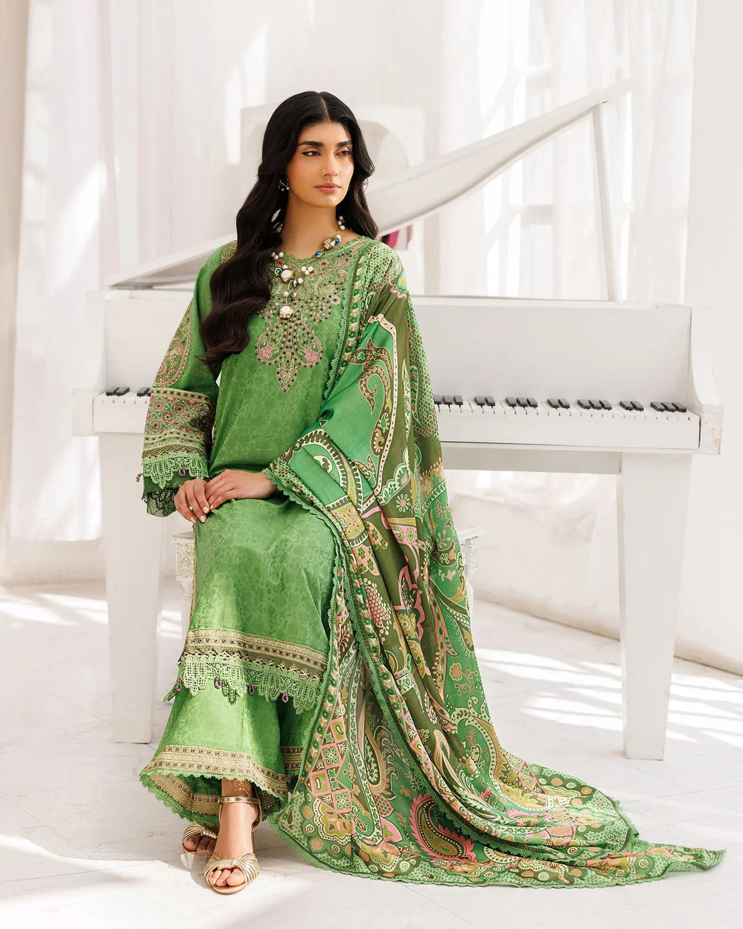 Jacquard Cotton 3PC | 17429 Sha Posh Textile