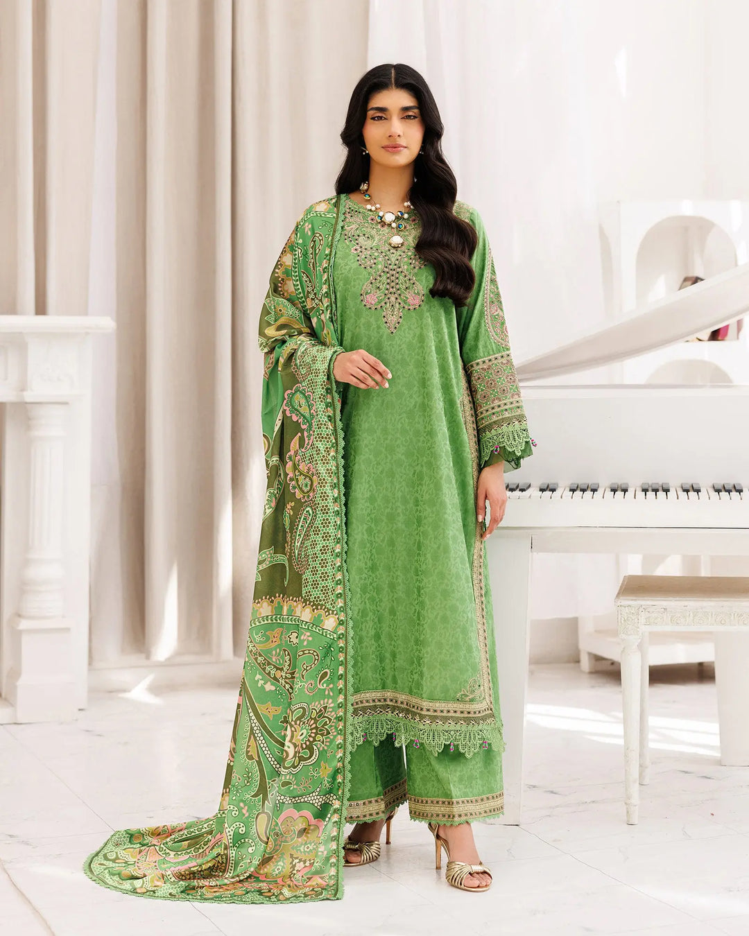 Jacquard Cotton 3PC | 17429 Sha Posh Textile