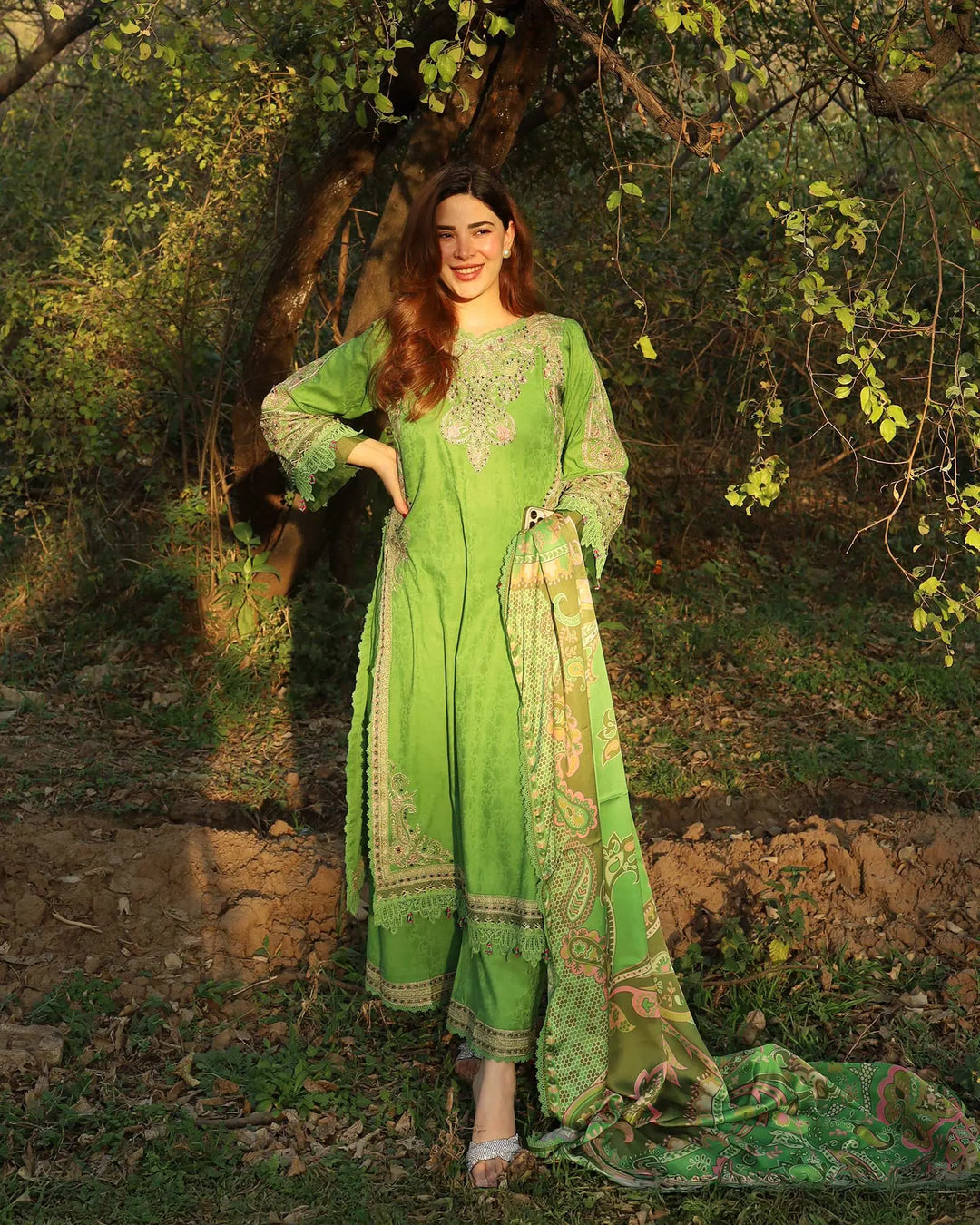 Jacquard Cotton 3PC | 17429 Sha Posh Textile