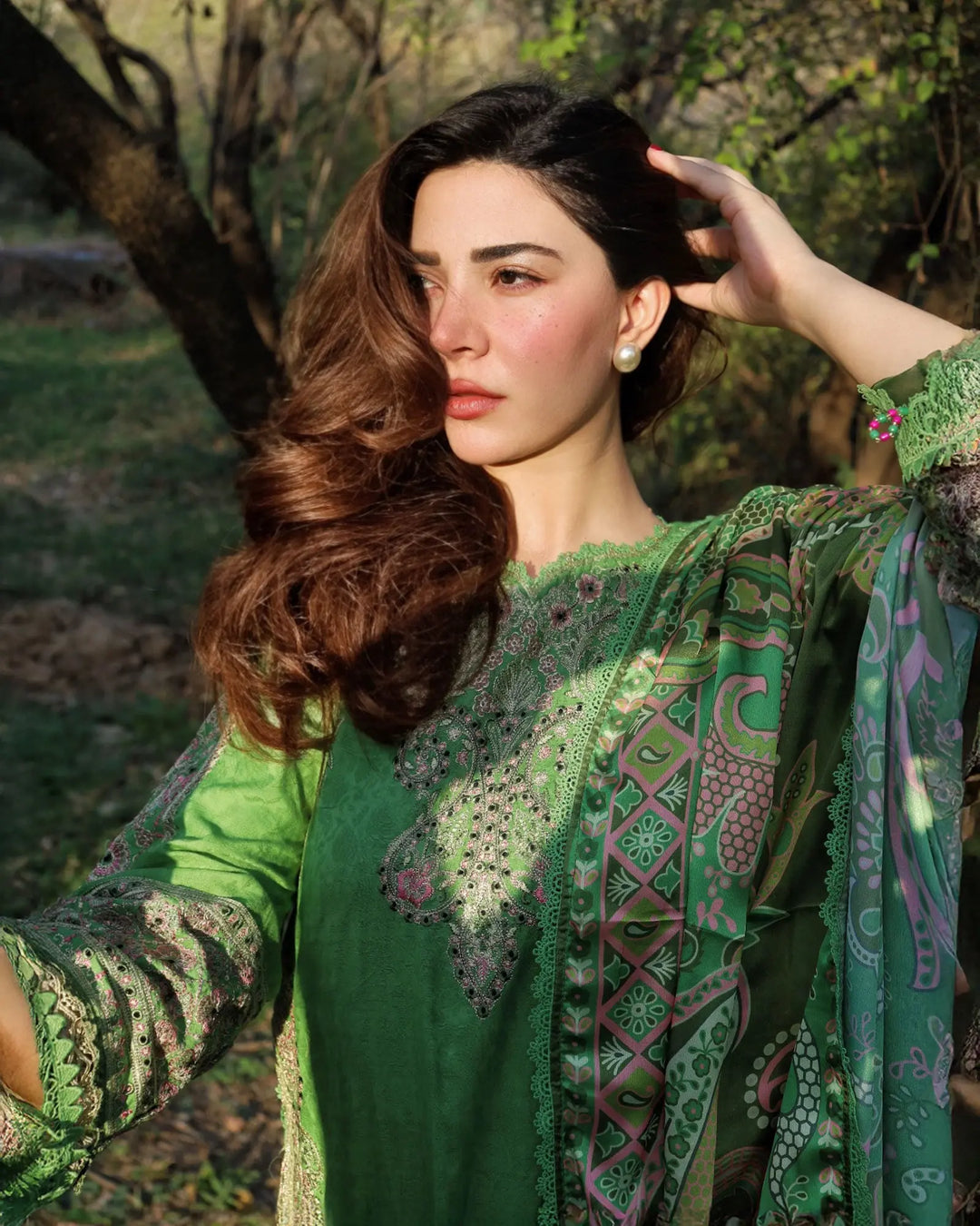 Jacquard Cotton 3PC | 17429 Sha Posh Textile