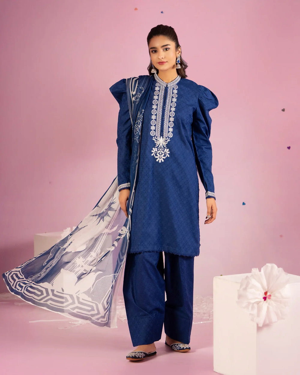 Jacquard Cotton 3PC | 17438 Sha Posh Textile