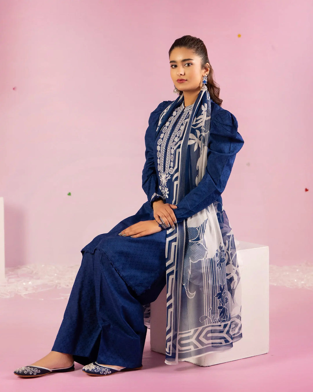 Jacquard Cotton 3PC | 17438 Sha Posh Textile