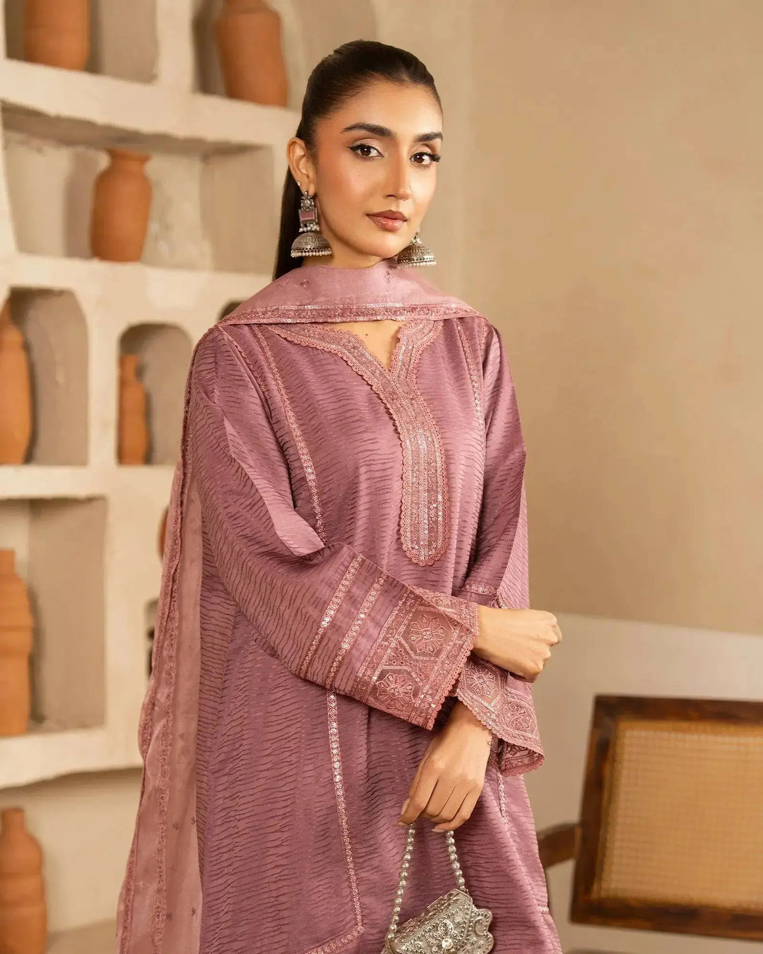 Jacquard Cotton Viscose 3PC | 17452 Sha Posh Textile