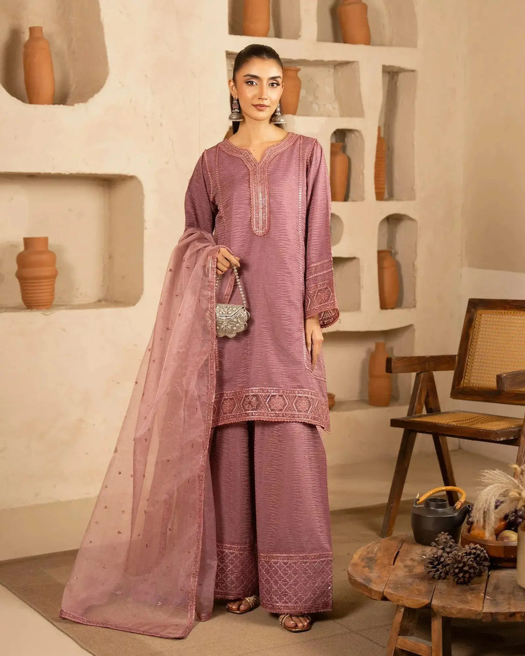 Jacquard Cotton Viscose 3PC | 17452 Sha Posh Textile