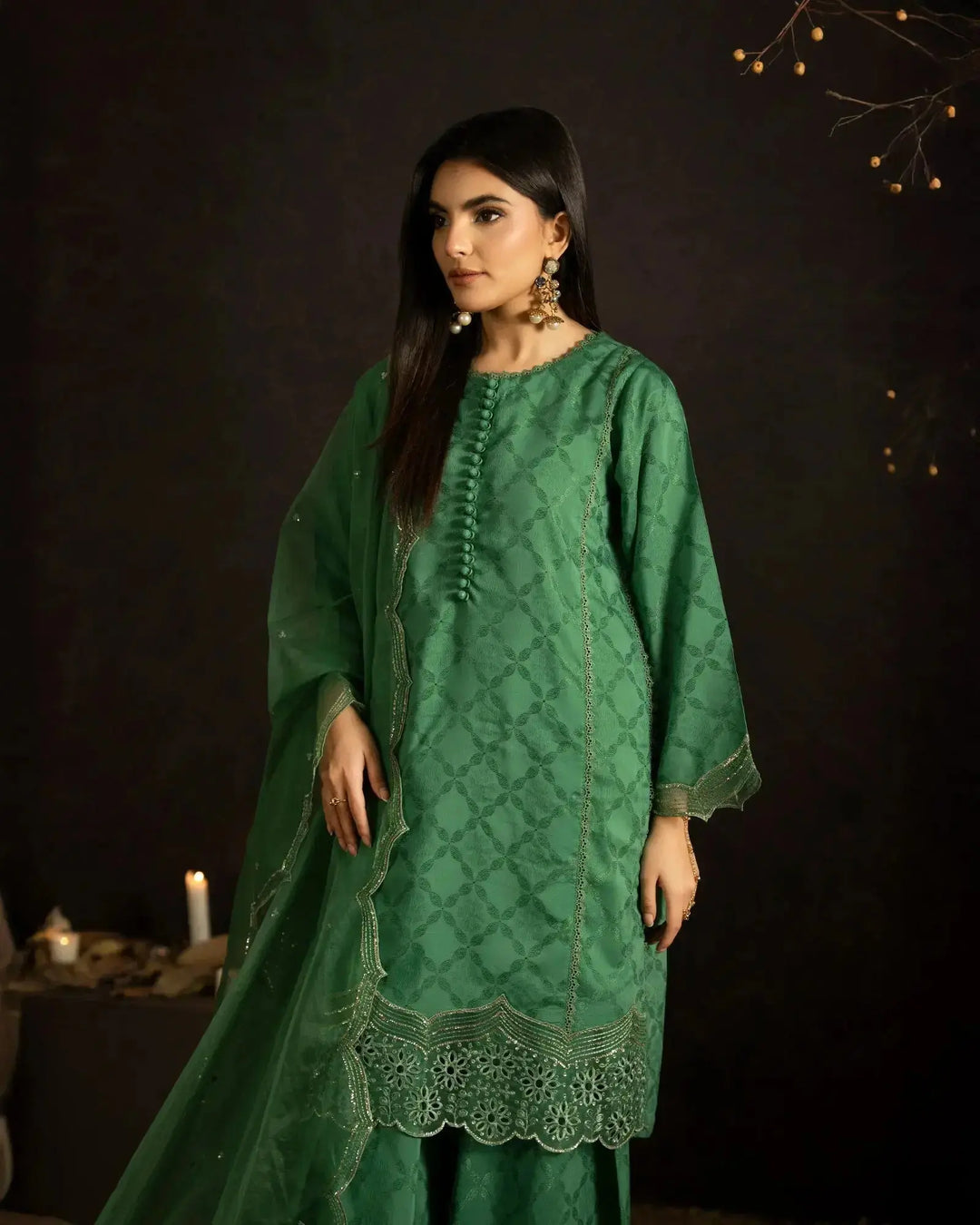 Jacquard Cotton Viscose 3PC | 17494 Sha Posh Textile