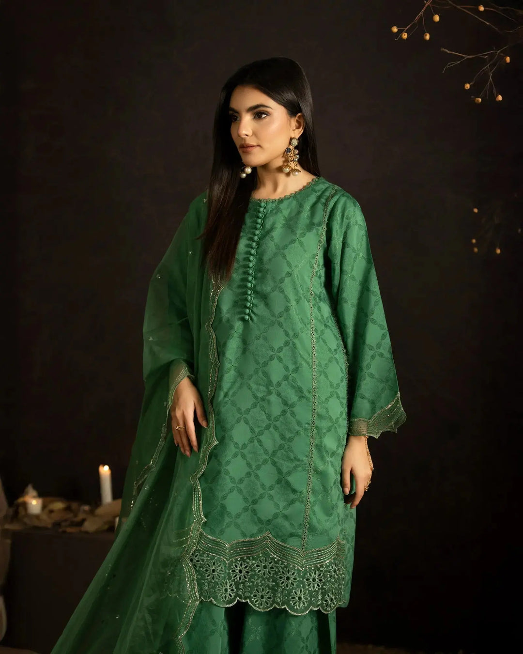 Jacquard Cotton Viscose 3PC | 17494 Sha Posh Textile