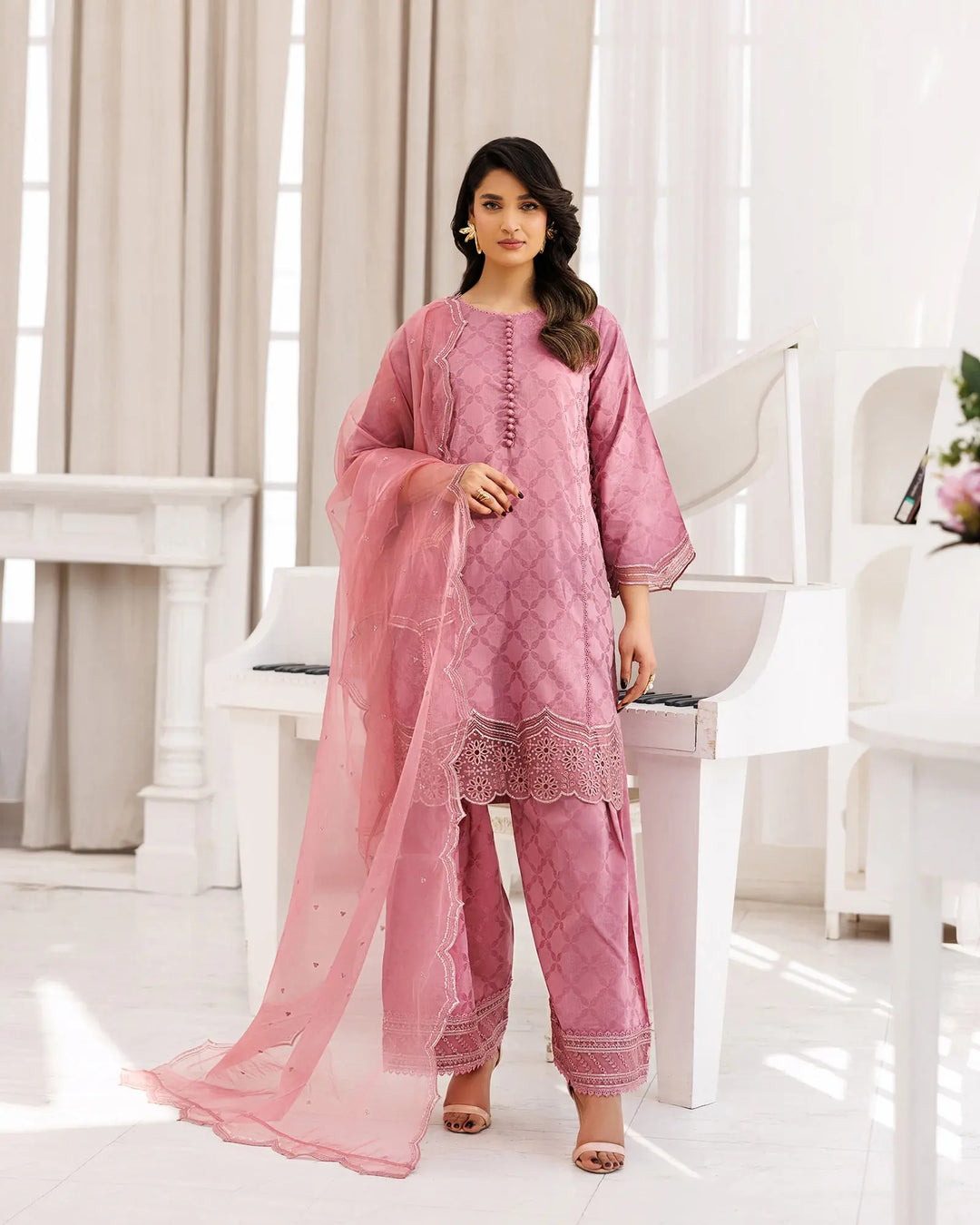 Jacquard Cotton Viscose 3PC | 17494 Sha Posh Textile