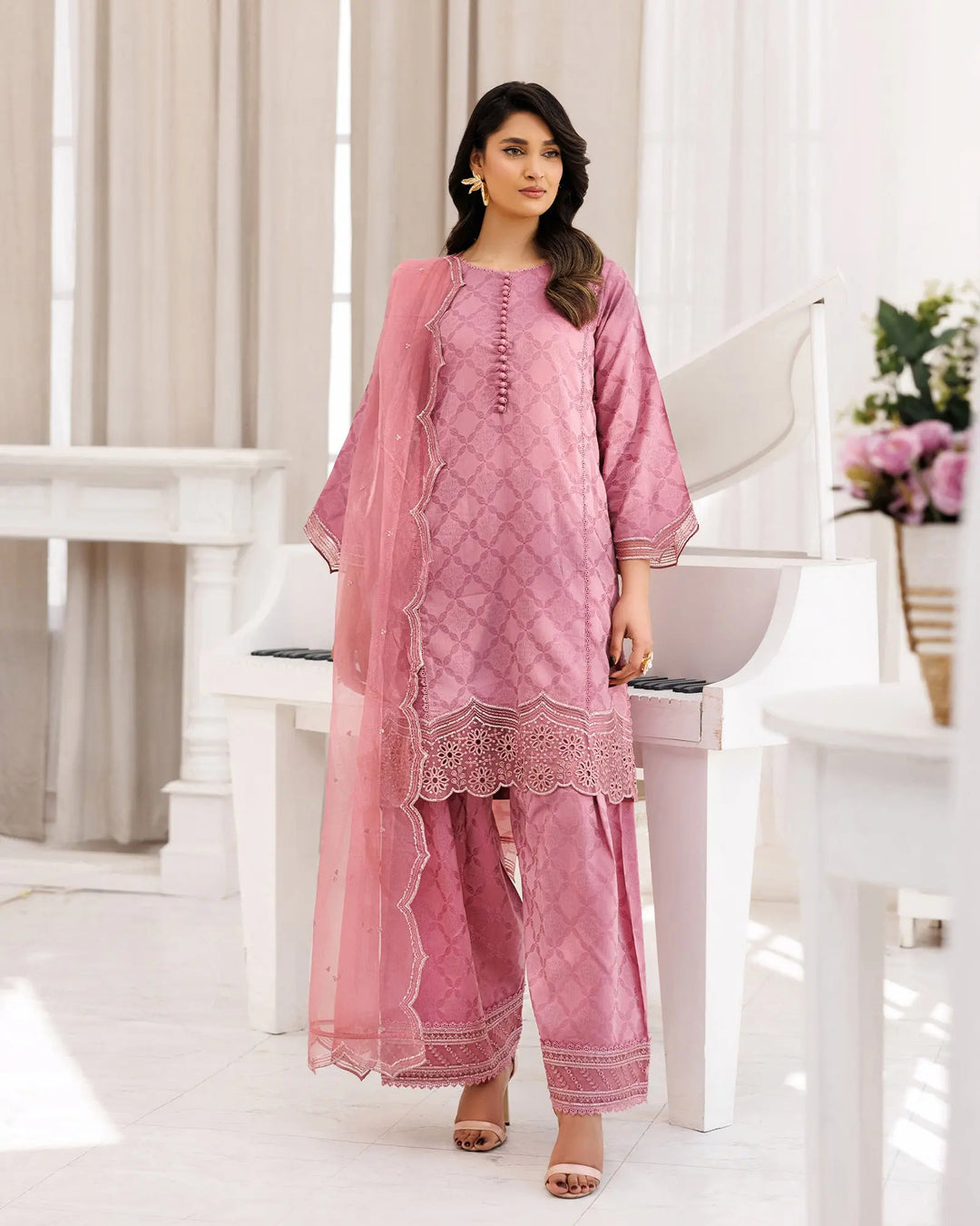 Jacquard Cotton Viscose 3PC | 17494 Sha Posh Textile