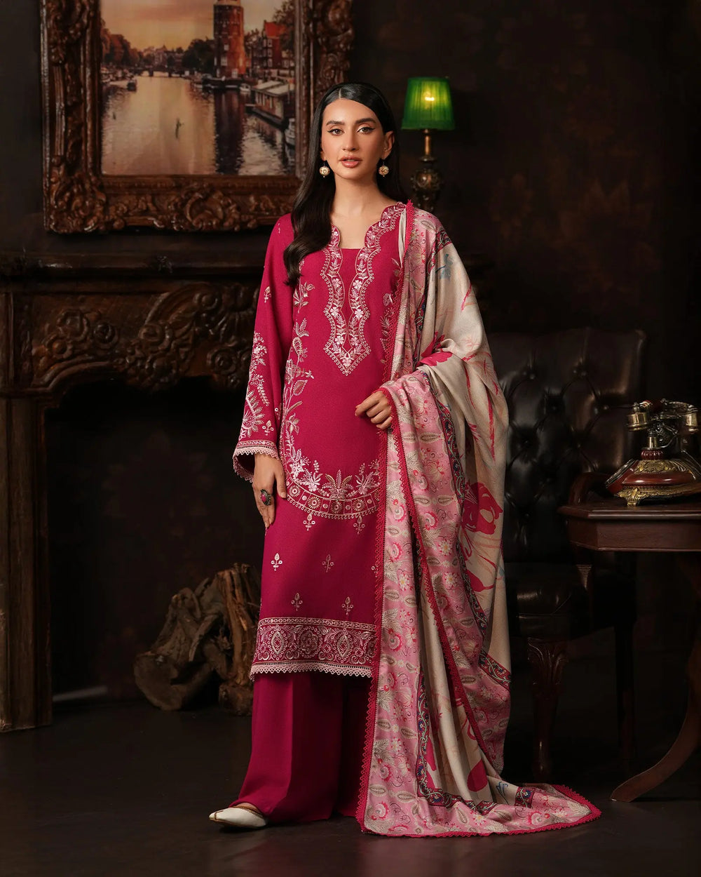 Karandi Linen 3PC | 16382 Sha Posh Textile