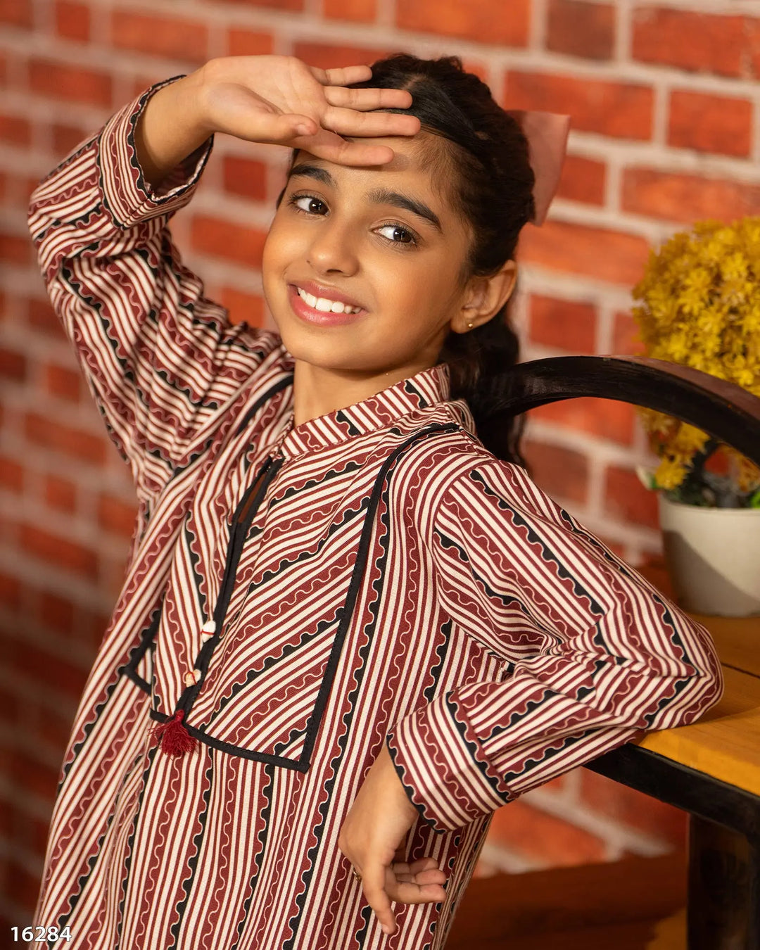 Kids 2 Piece Khaddar Suit Stitched | 16284-IG-KD Sha Posh Textile