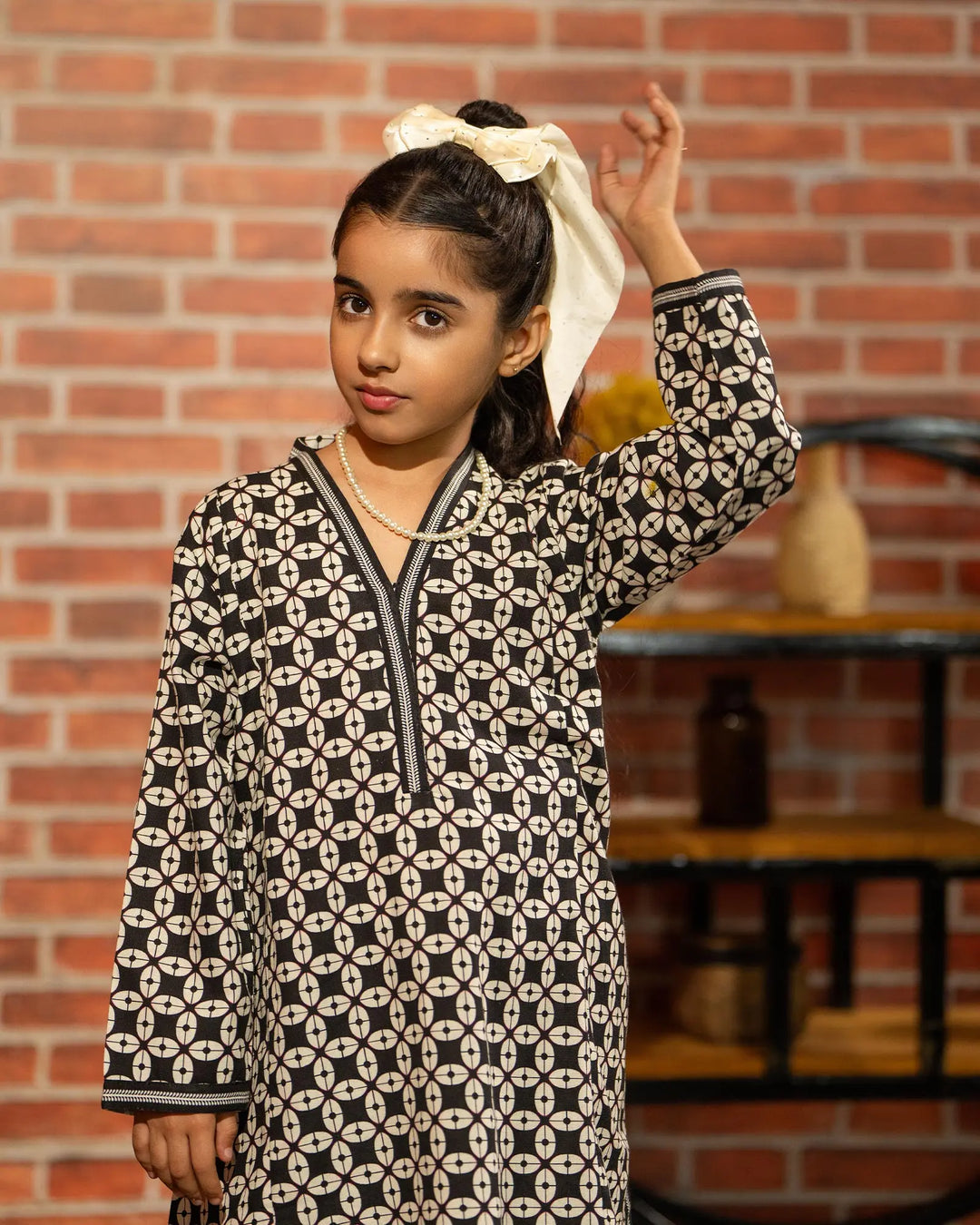 Kids 2 Piece Khaddar Suit Stitched | 16287-IG-KD - Sha Posh Textile