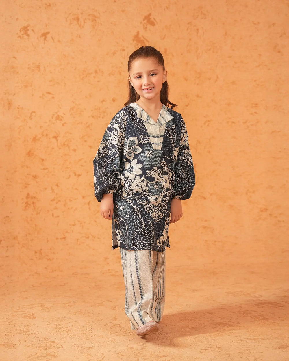 Kids 2 Piece Khaddar Suit Stitched | 16313-IG-KD Sha Posh Textile