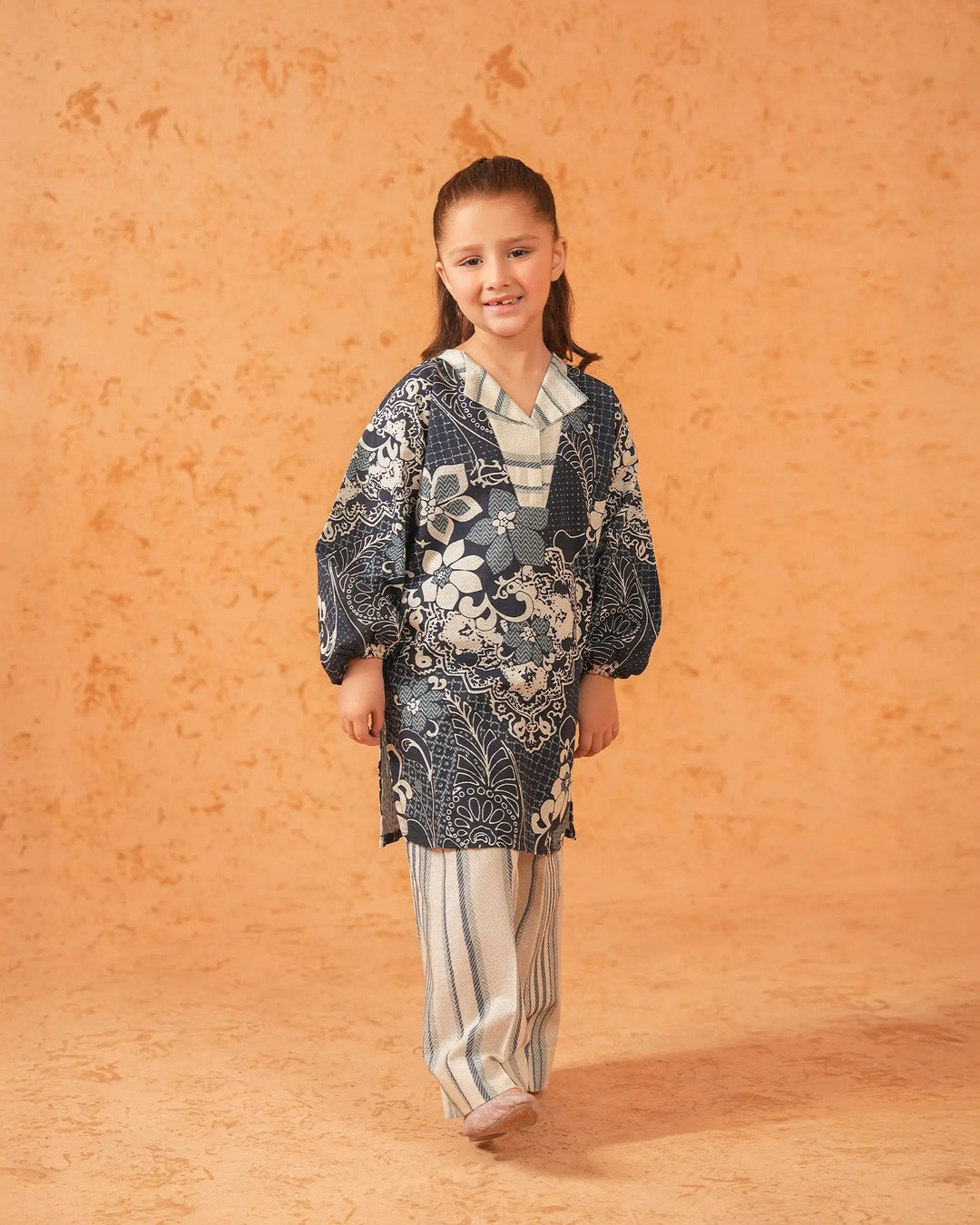 Kids 2 Piece Khaddar Suit Stitched | 16313-IG-KD Sha Posh Textile