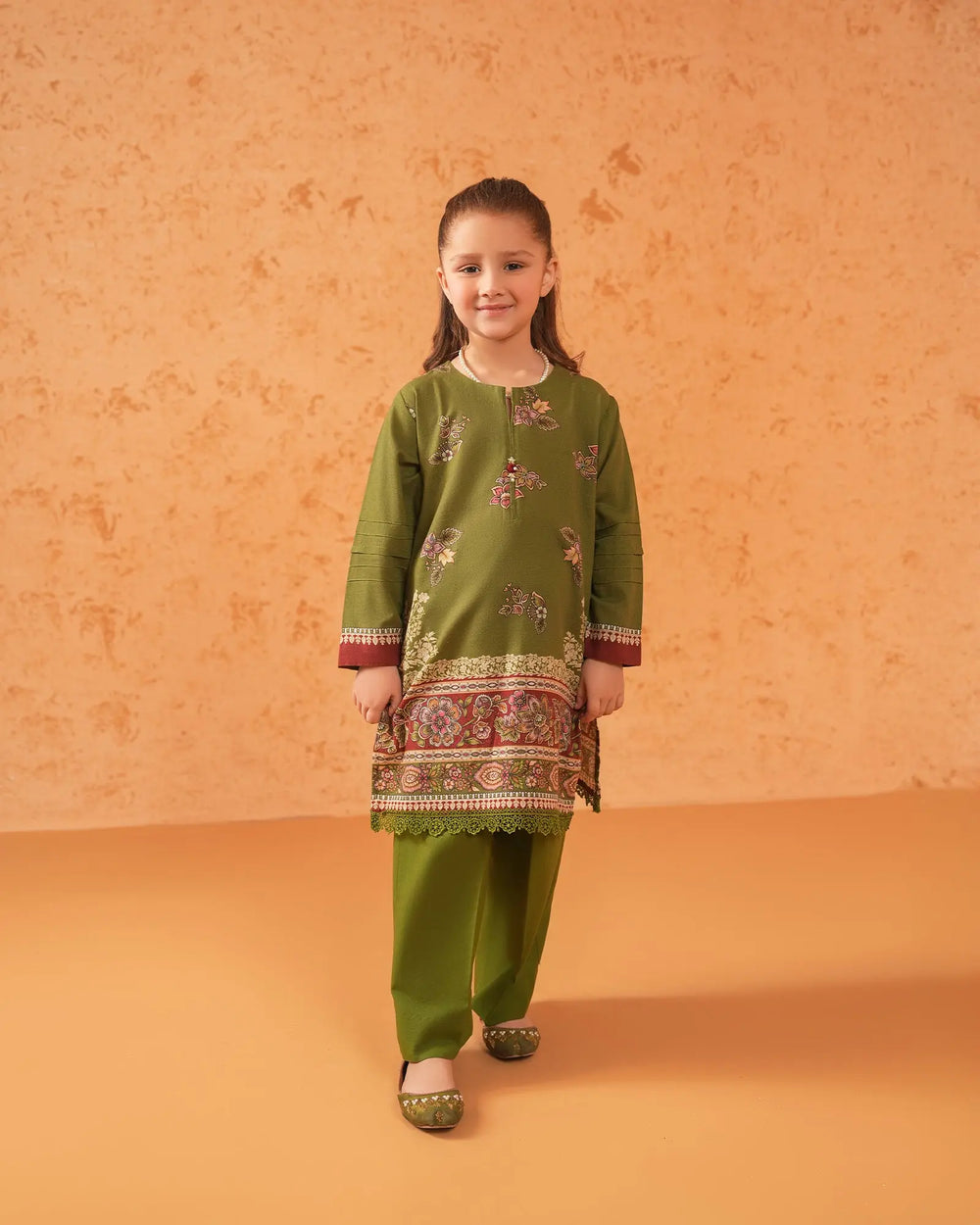 Kids 2 Piece Khaddar Suit Stitched | 16318-IG-KD Sha Posh Textile