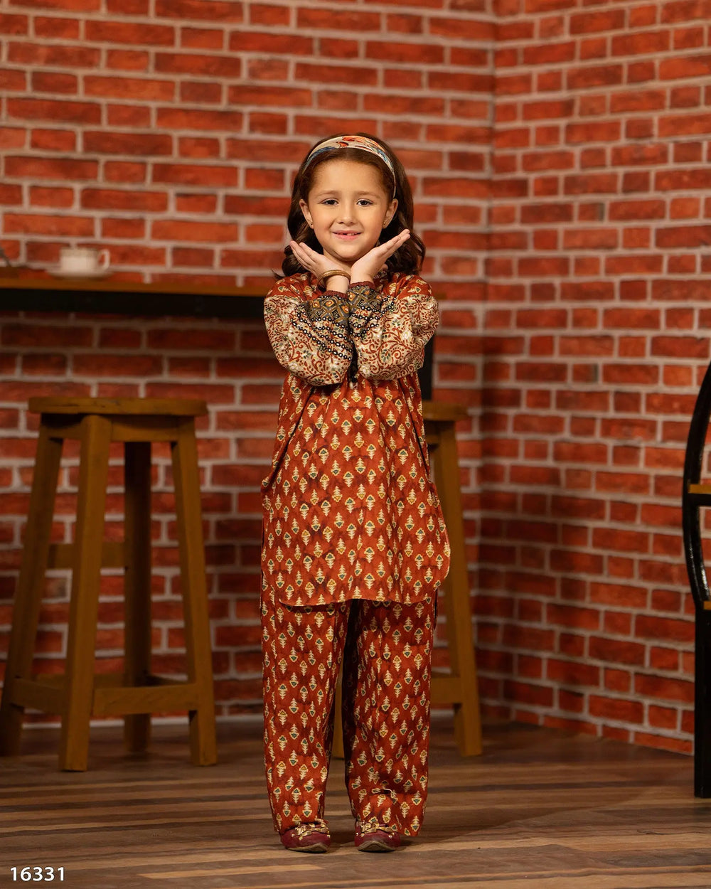 Kids 2 Piece Khaddar Suit Stitched | 16331-IG-KD Sha Posh Textile
