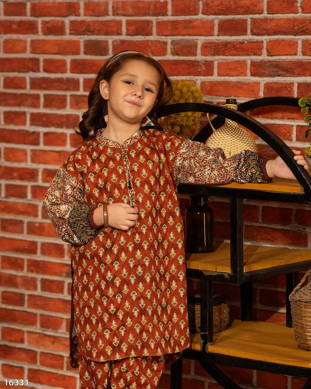 Kids 2 Piece Khaddar Suit Stitched | 16331-IG-KD Sha Posh Textile