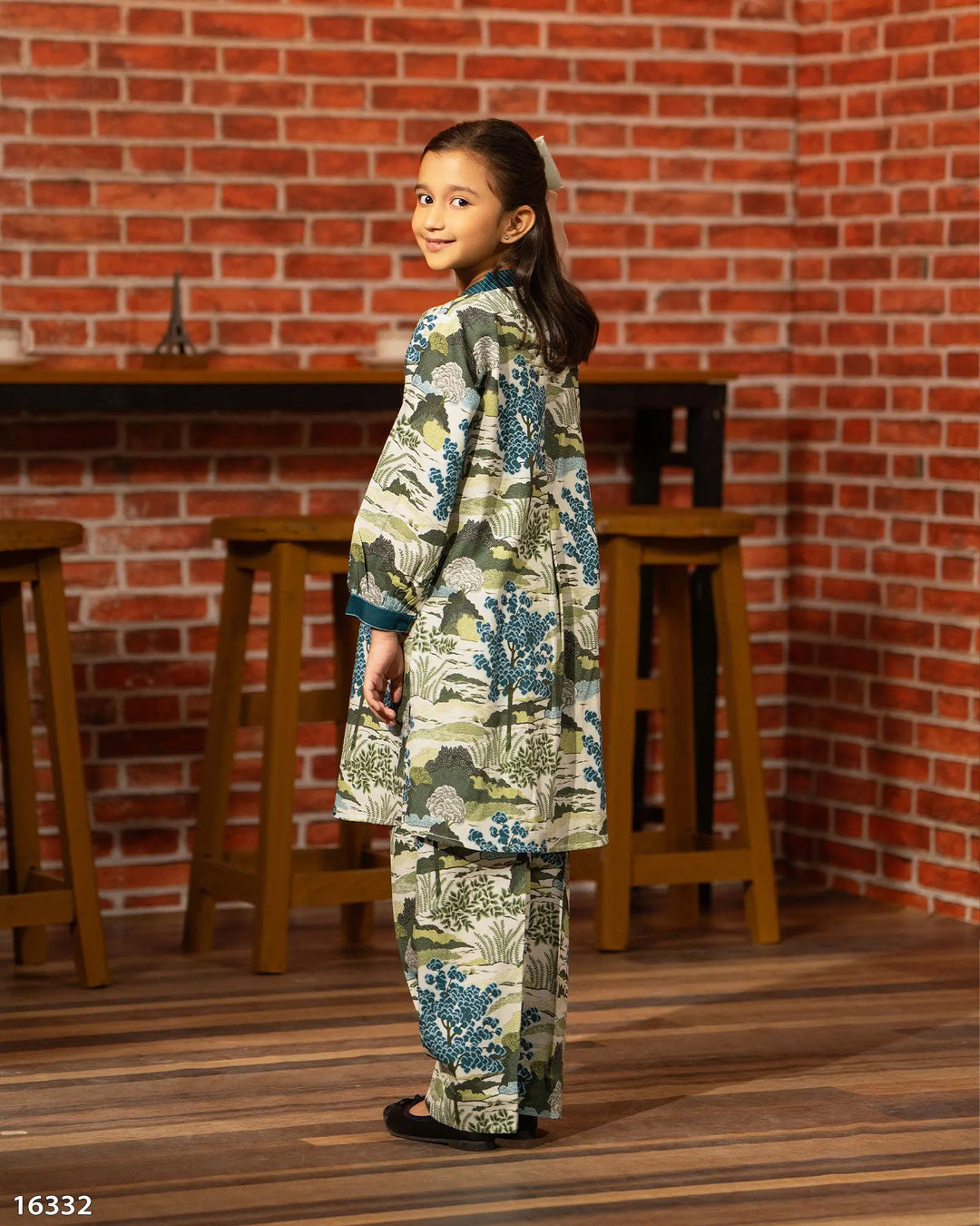 Kids 2 Piece Khaddar Suit Stitched  | 16332-IG-KD Sha Posh Textile