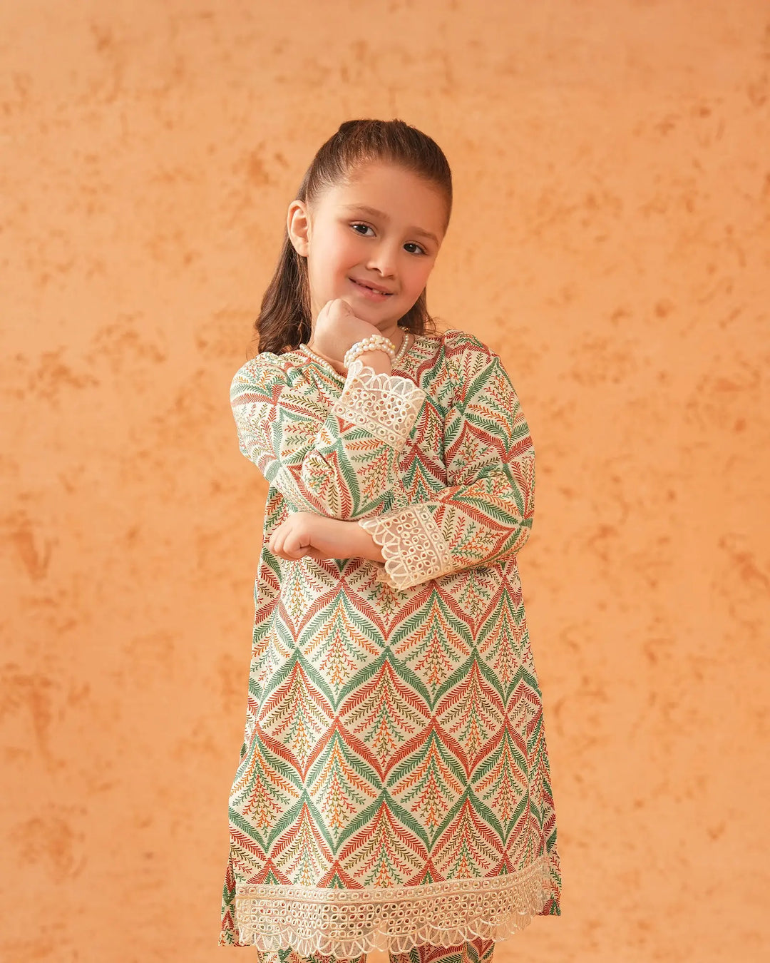 Kids 2 Piece Khaddar Suit Stitched | 36058-FU-KD Sha Posh Textile