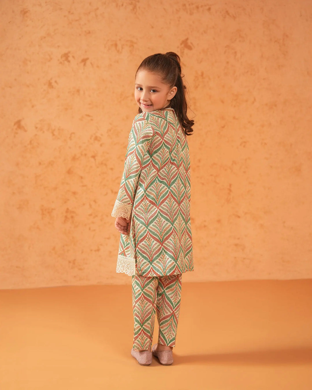 Kids 2 Piece Khaddar Suit Stitched | 36058-FU-KD Sha Posh Textile