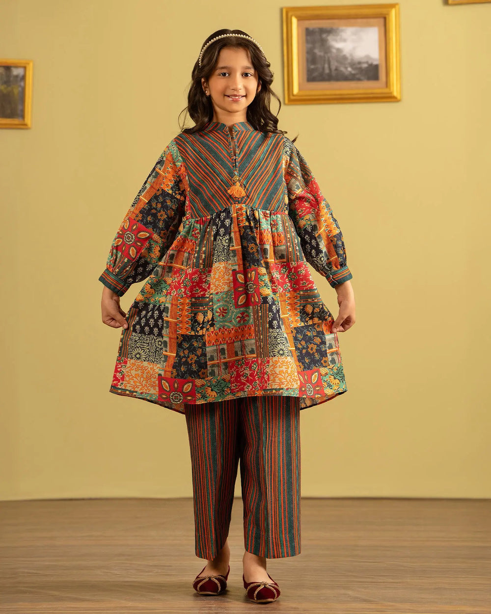 Kids 2 Piece Khaddar Suit | 16323-IG-KD Sha Posh Textile