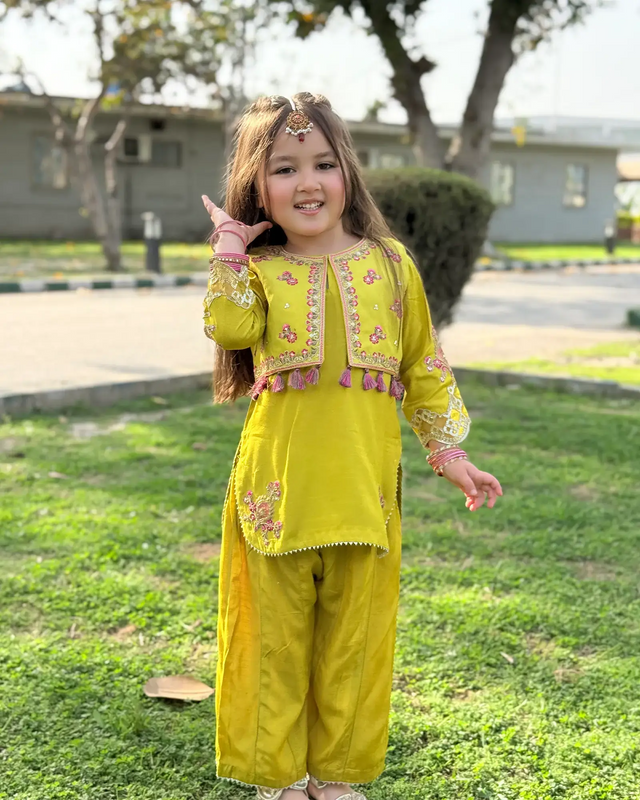 Kids 2 Piece Raw Silk Stitched Suit | 9692-IG-RWS Sha Posh Textile
