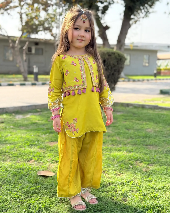 Kids 2 Piece Raw Silk Stitched Suit | 9692-IG-RWS Sha Posh Textile