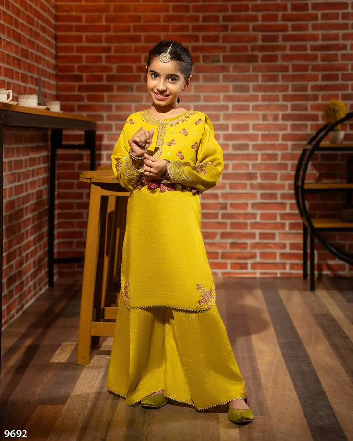 Kids 2 Piece Raw Silk Stitched Suit | 9692-IG-RWS - Sha Posh Textile