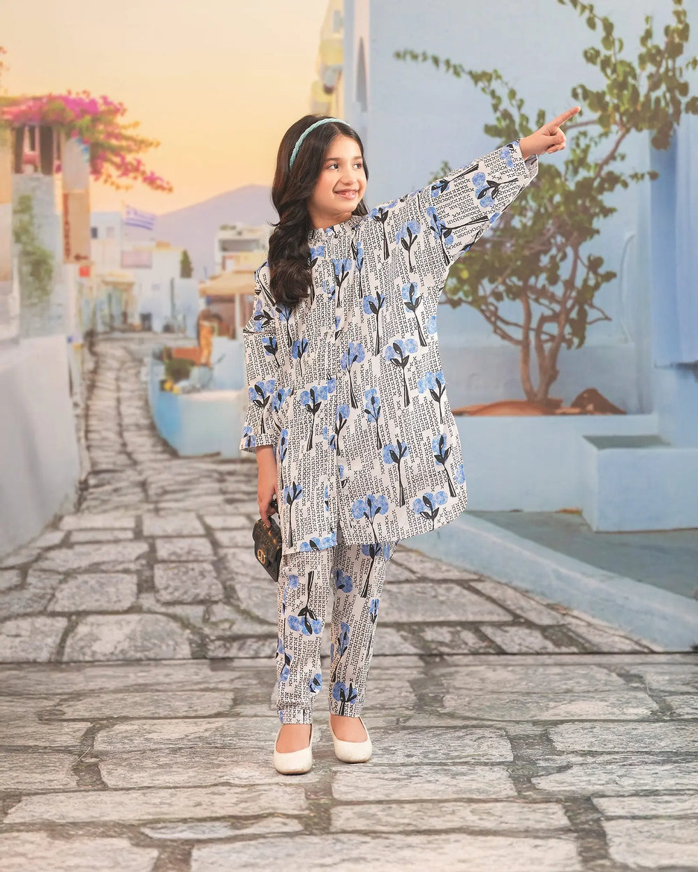 Kids 2-Piece Ready-to-Wear Cambric Cotton Suit | 36071-FU-K.CT Sha Posh Textile