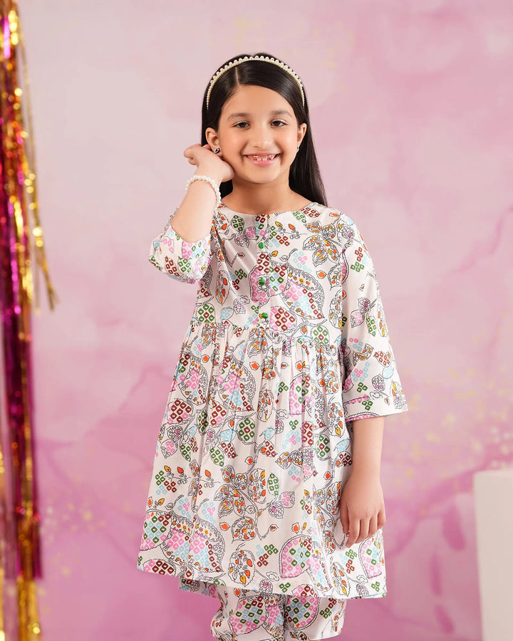 Kids 2-Piece Ready-to-Wear Cambric Cotton Suit | 36072-FU-K.CT Sha Posh Textile