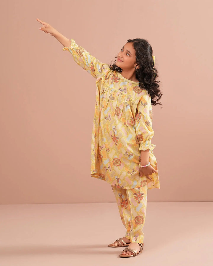 Kids 2-Piece Ready-to-Wear Cotton Frock | 17287-IG-CT Sha Posh Textile