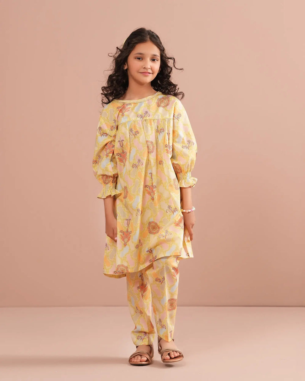 Kids 2-Piece Ready-to-Wear Cotton Frock | 17287-IG-CT Sha Posh Textile