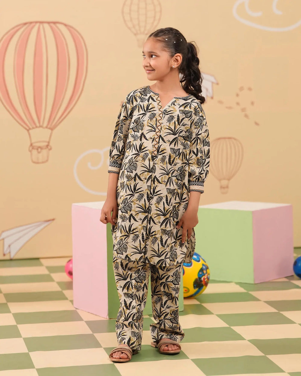 Kids 2-Piece Ready-to-Wear Cotton Suit | 17273-IG-CT Sha Posh Textile